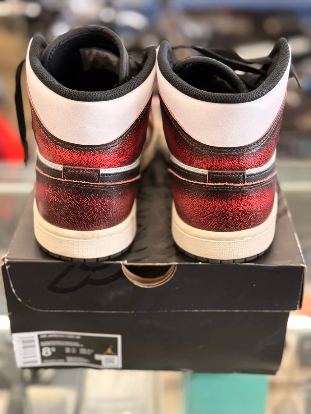 Jordan Retro High-Top Sneakers - White / Black / Red